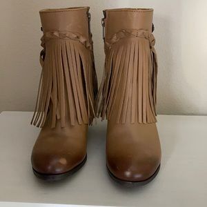 Harley Davidson Fringe Leather Ankle Boots
